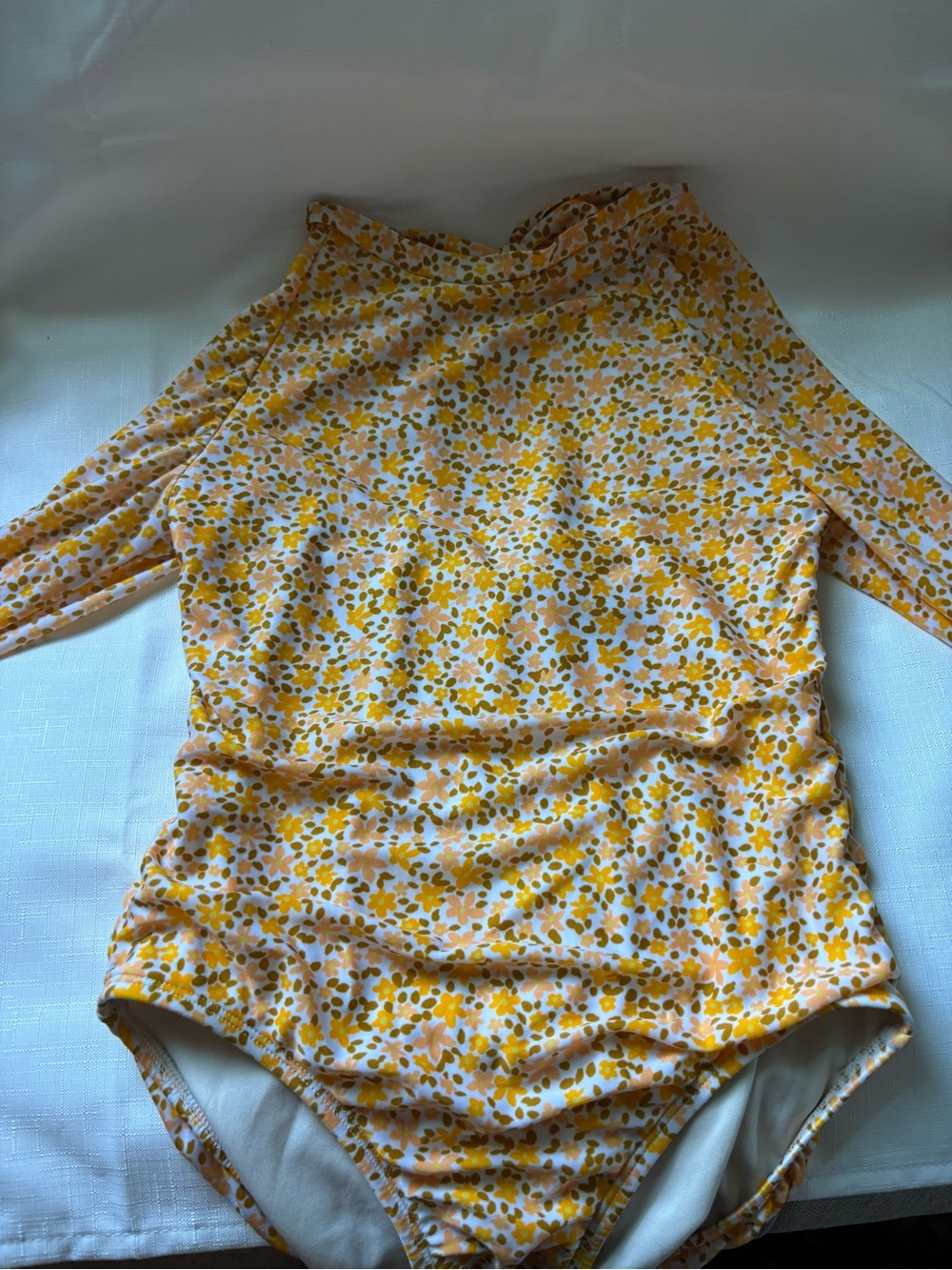 art class Yellow Floral Long Sleeve One-Piece Bodysuit